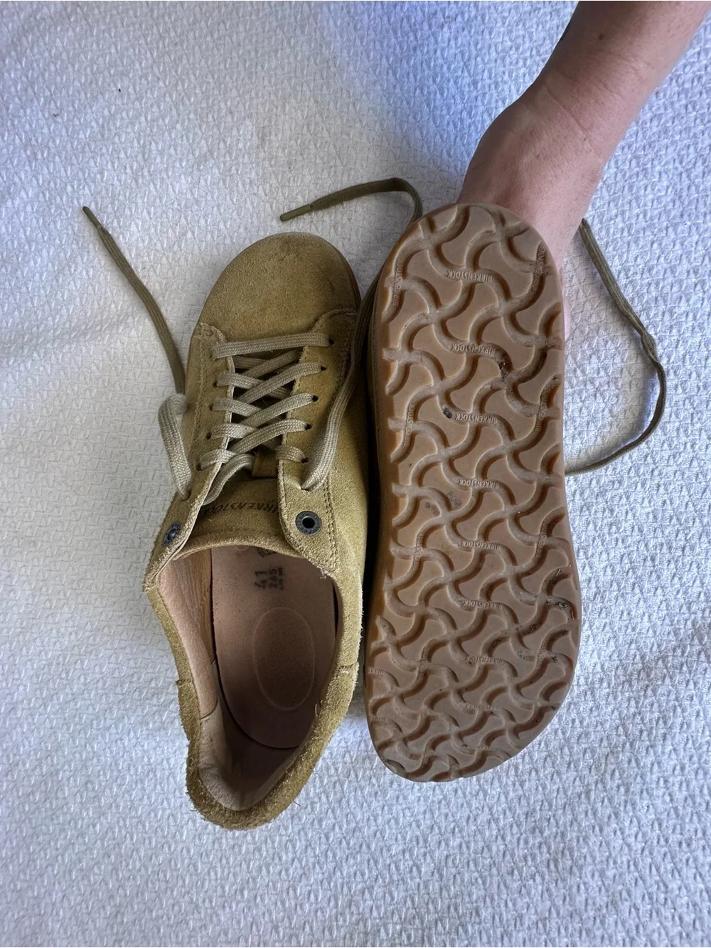 Birkenstock Women’s Suede Sneakers in Tan